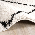 High Pile Rug - Grand Lines Cream/Black
