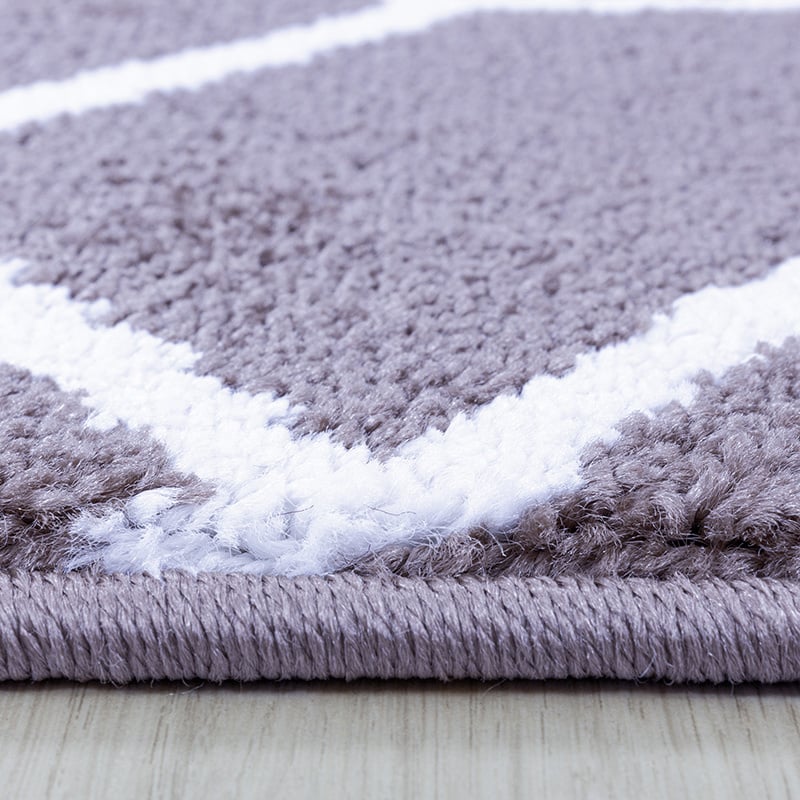 Retro floor rug - Stencil Purple/White