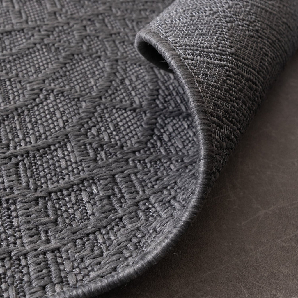 Indoor Outdoor Rug - Dunes Mandala Anthracite