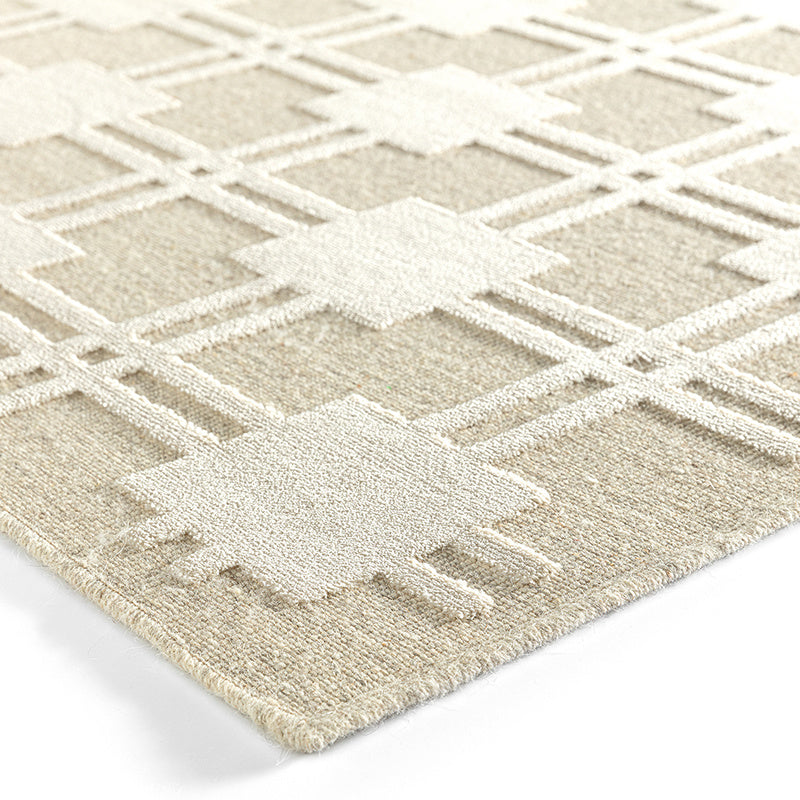 Viscose floor rug - Graphix 3163 Squares Ivory