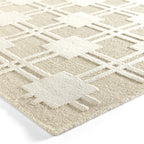 Viscose floor rug - Graphix 3163 Squares Ivory
