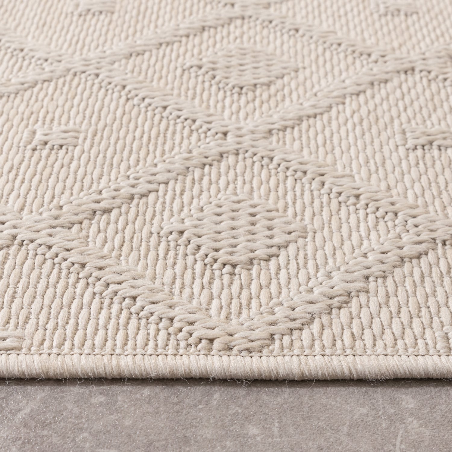 Indoor Outdoor Rug - Dunes Geo Cream