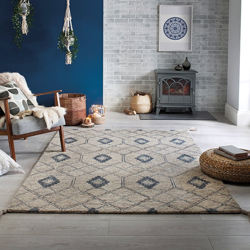 Modern floor rug - Nappo Diego Grey