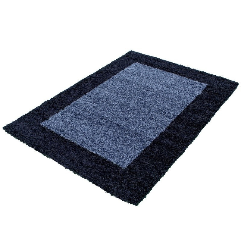 High-pile floor rug - Edge Blue