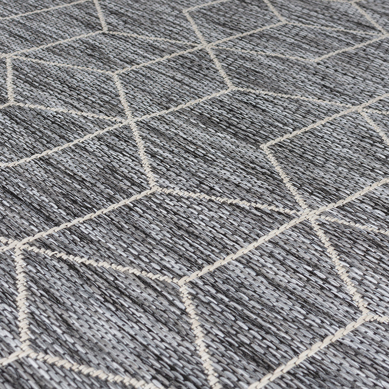 Modern Outdoor Rug - Liparo Napoli Black