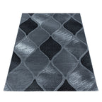 Modern Floor Rug - Streaky Path Black/Grey