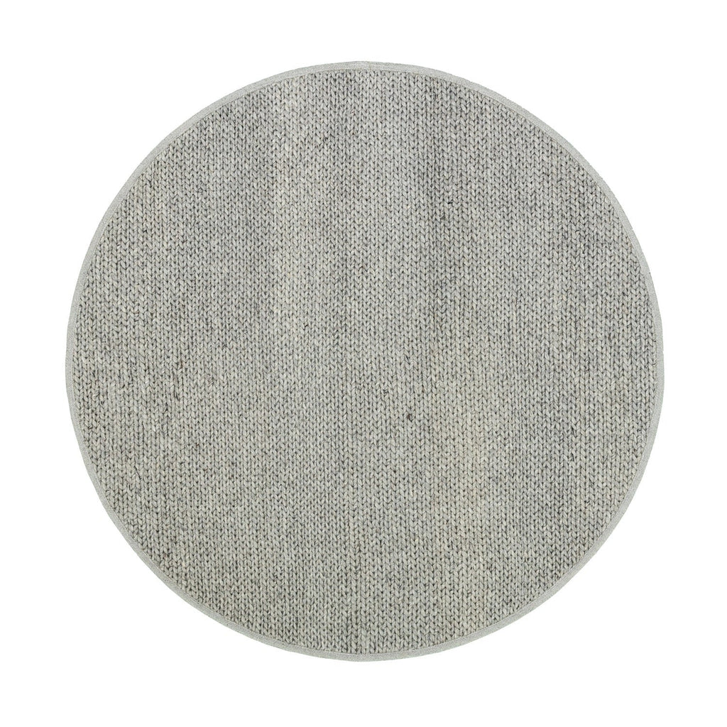 Round Wool Rug - Twist Grey