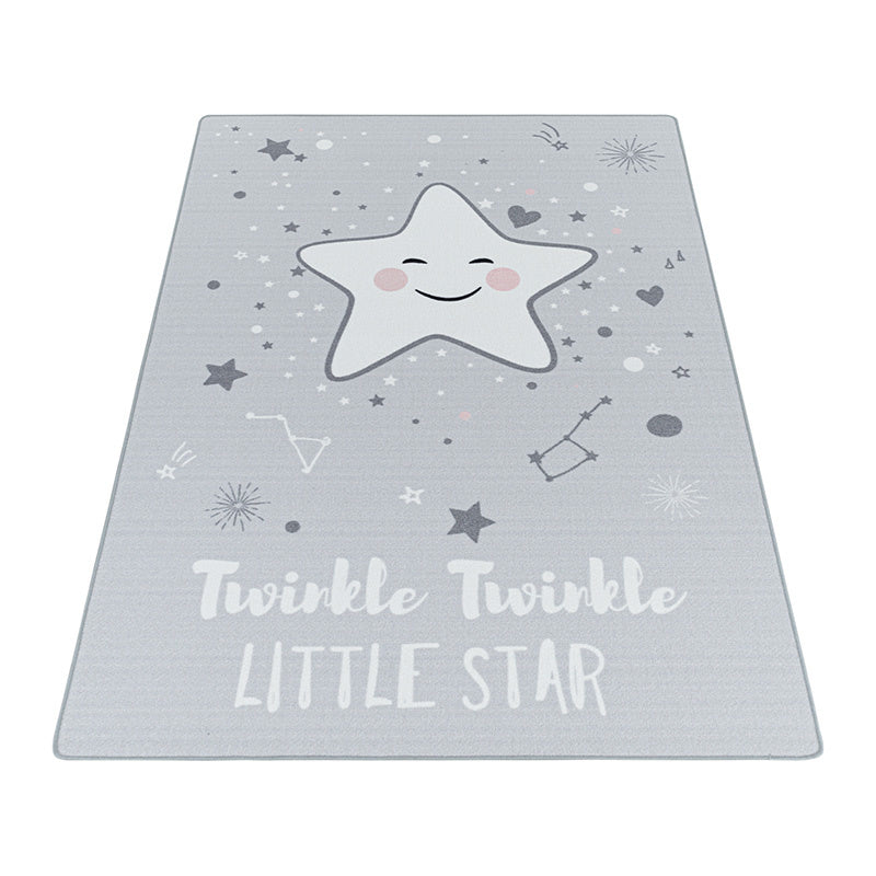 Children's Floor Rug - Pleun Star Gray