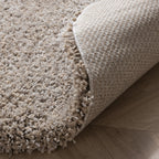Round shaggy rug - Yves Taupe