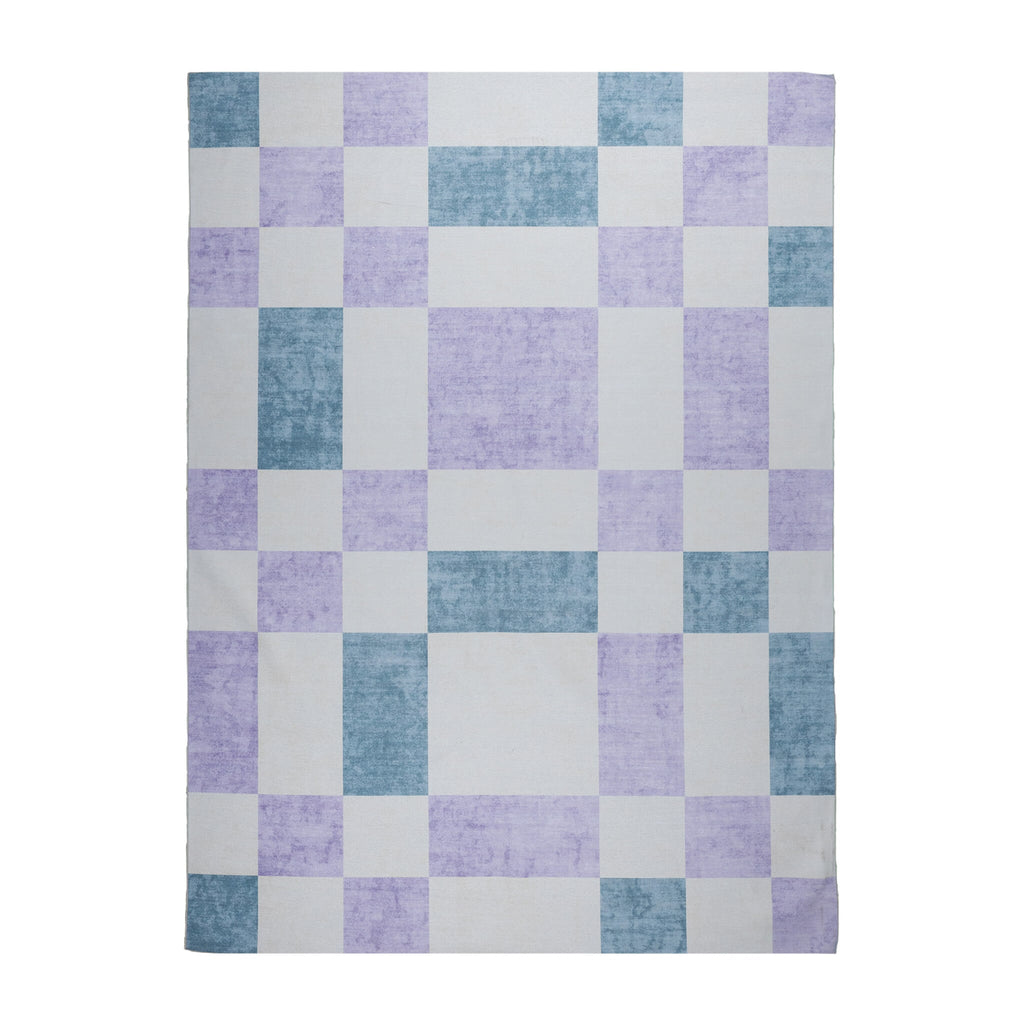 Retro Indoor Outdoor Rug - Pop Cubes Lilac