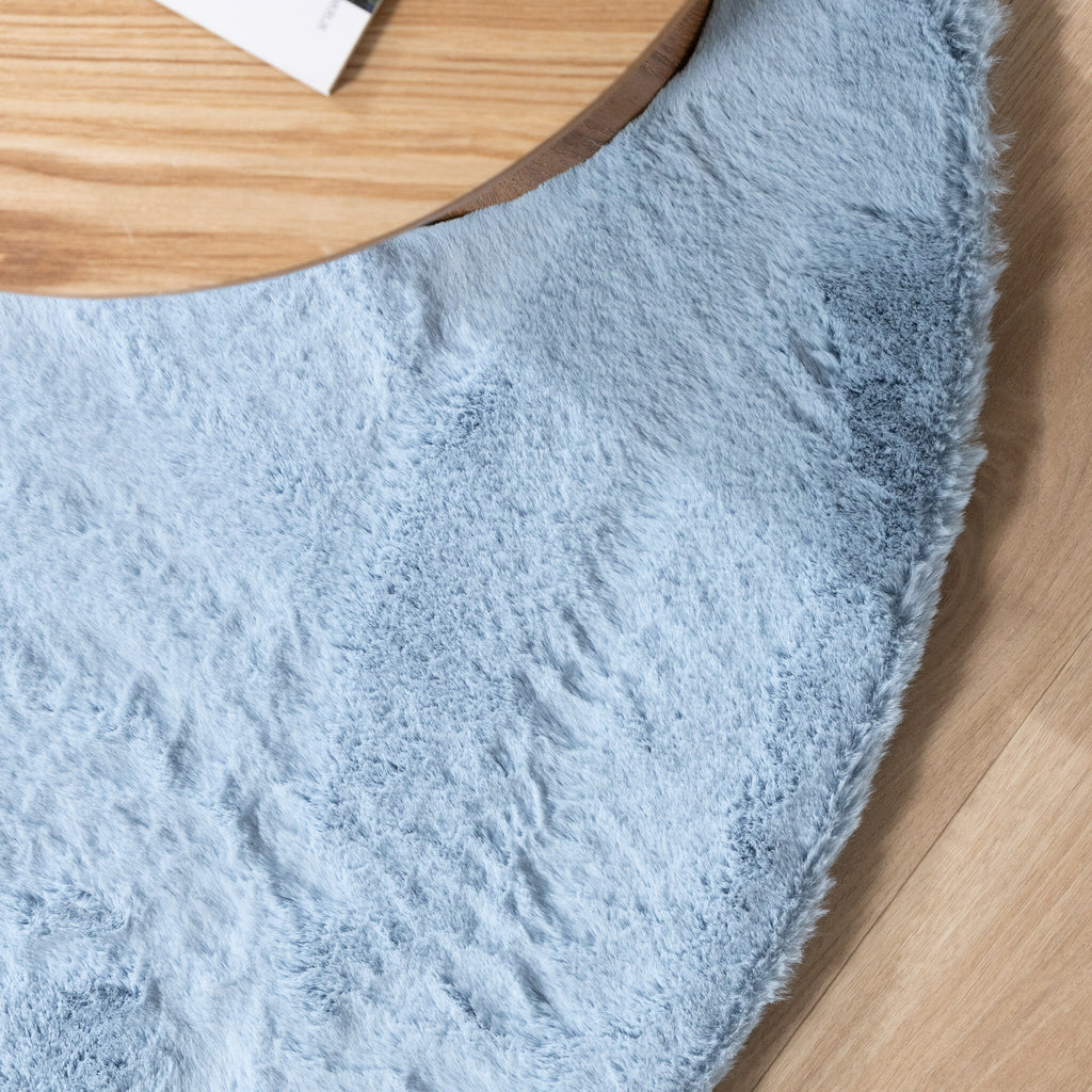 Round High Pile Rug - Comfy Supreme Light Blue