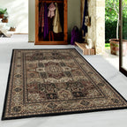 Persian Floor Rug - Kashmir Black 2603