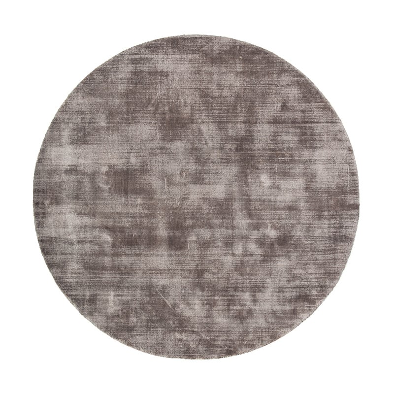 Round Viscose Rug - Pearl Grey