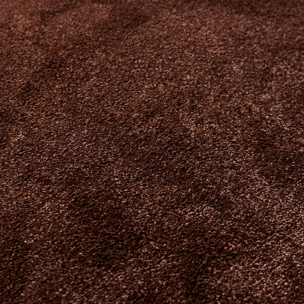Round washable rug - Clean Dark Brown