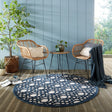 Round Outdoor Rug - Piatto Oro Blue