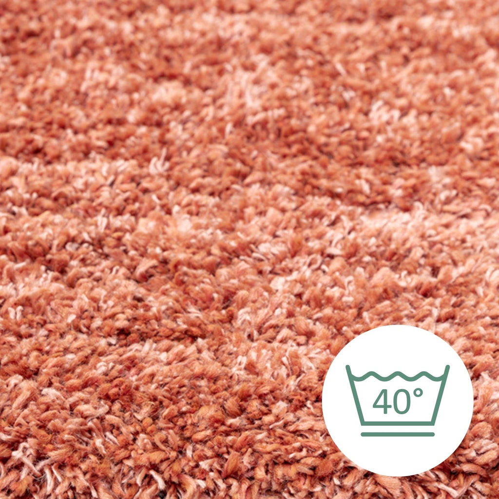 Washable High-Pile Rug - Tidy Terracotta
