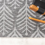 Outdoor Rug - Summer Leaves Grey