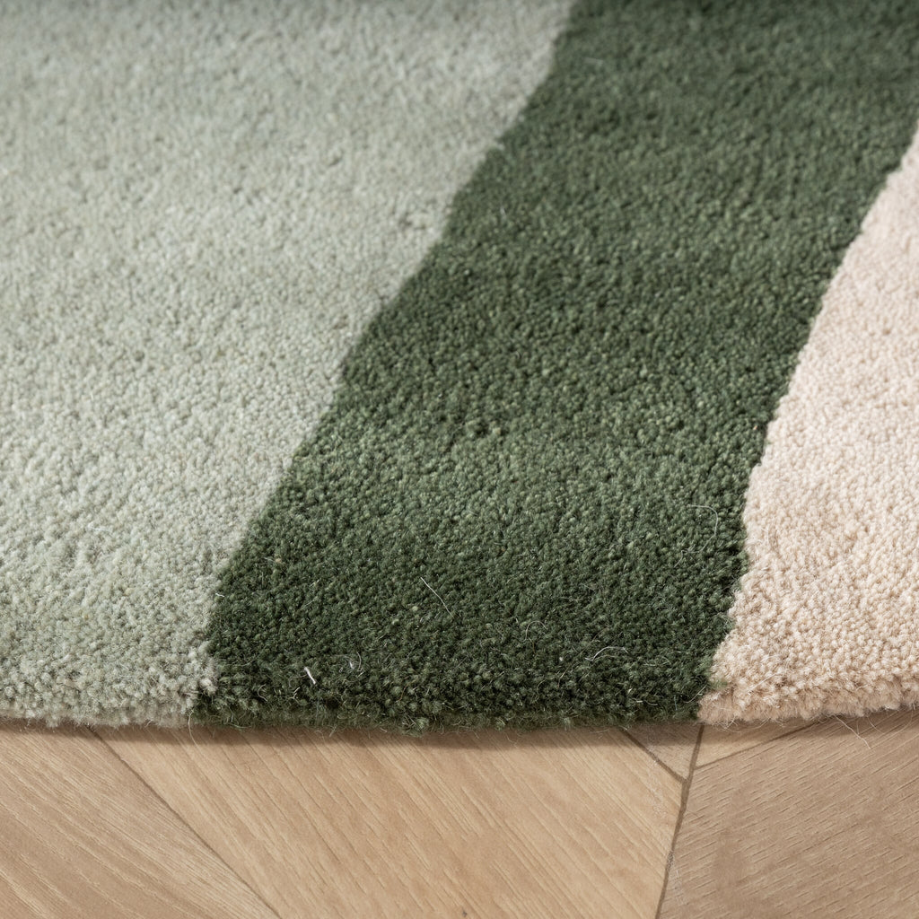 Round Wool Rug – Vienna Green