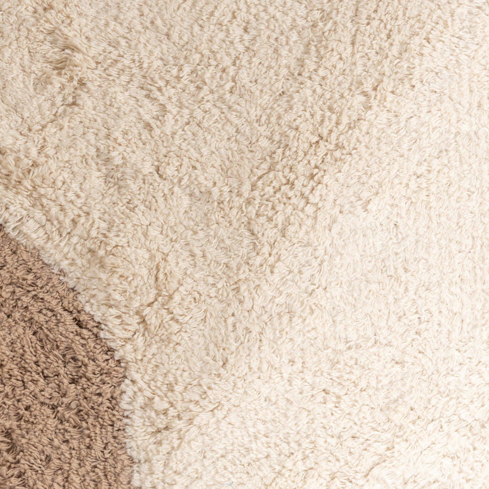 Round Washable Rug – Hazy Beige/Cream