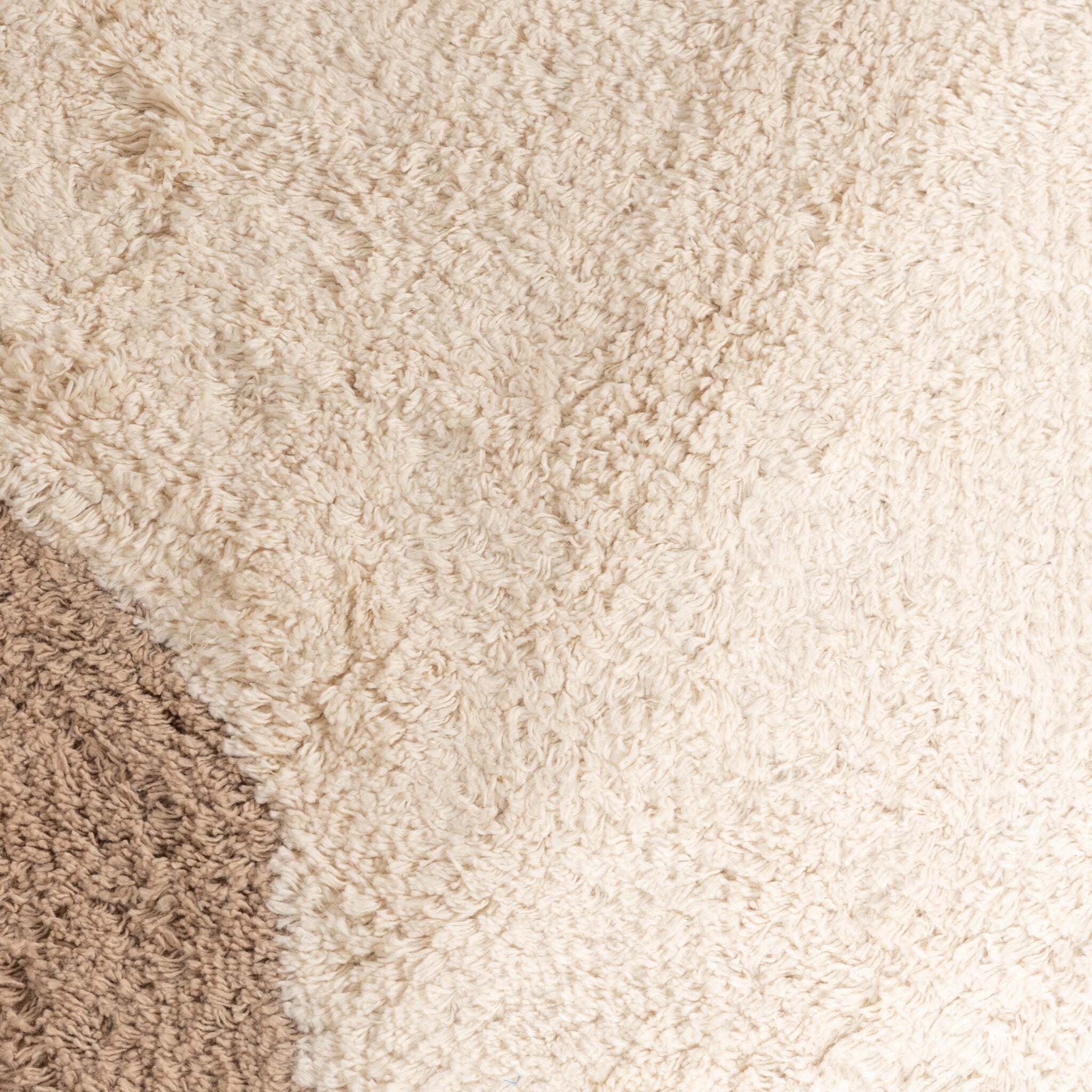 Round Washable Rug – Hazy Beige/Cream