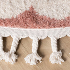 Round washable children's rug - Moos Flower Pink