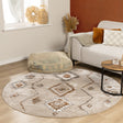 Round berber rug - Blend Aztec Beige