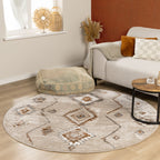 Round berber rug - Blend Aztec Beige