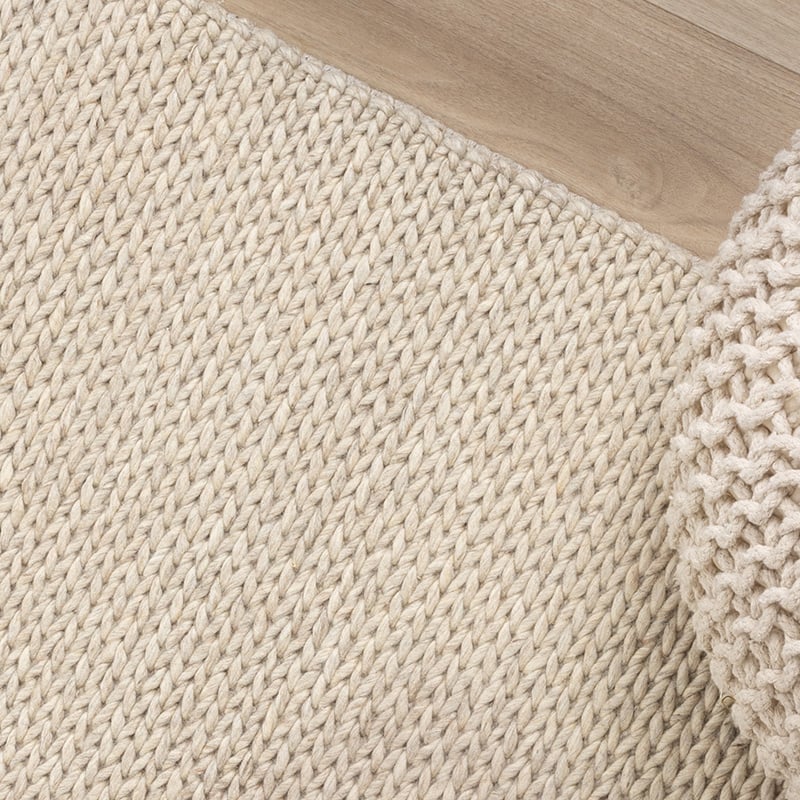 Wool Rug - Twist Beige