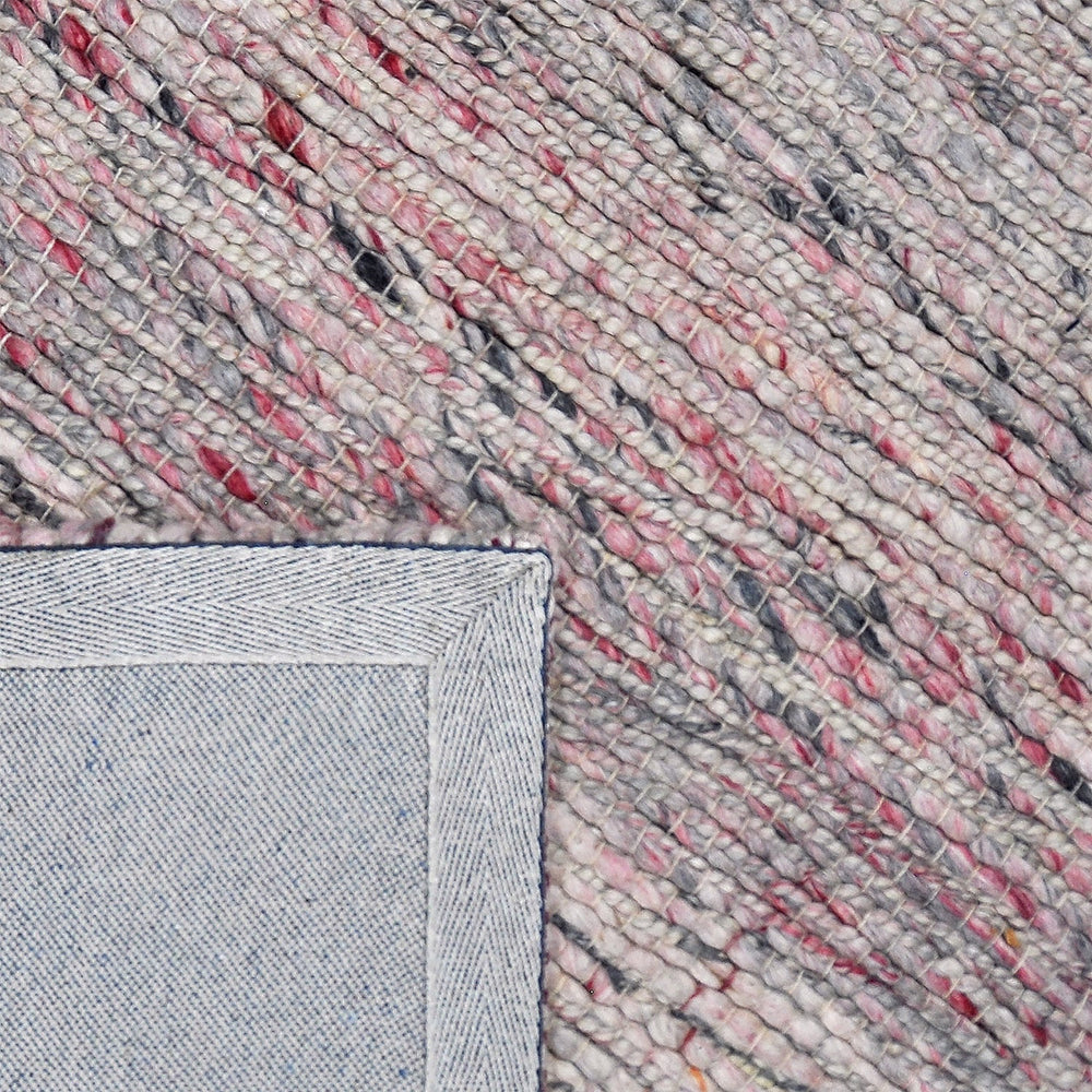 Wool floor rug - Noelle Pink/Grey