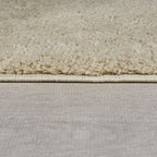 Round shaggy floor rug - Farenzo Beige
