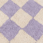 Round Retro Rug - Gambit Lilac/White