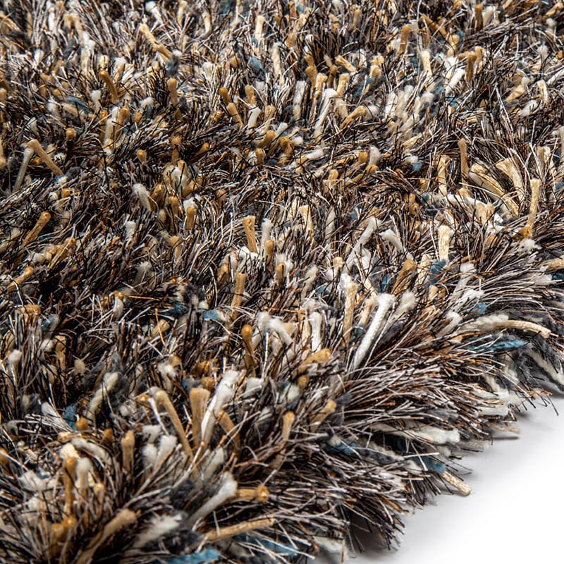 Shaggy floor rug custom size - New Paulo Taupe 270