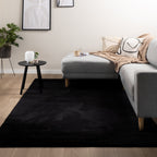 Soft Low-Pile Rug - Cozy Black