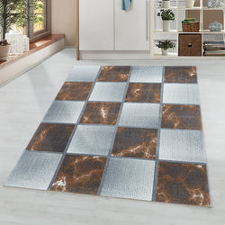 Modern floor rug - Optimism Box Brown/Grey