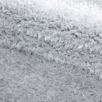 Round High-pile floor rug - Blushy Light Grey