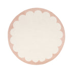 Round Washable Rug – Myrre Pink/White