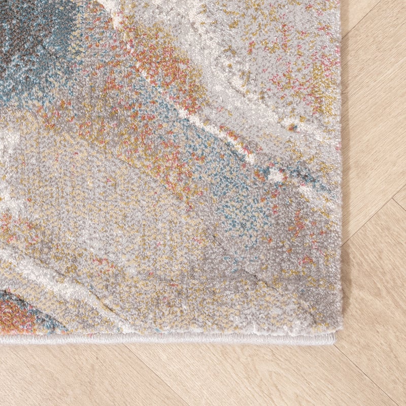 Abstract Rug - Xavier Wave Blue/Red