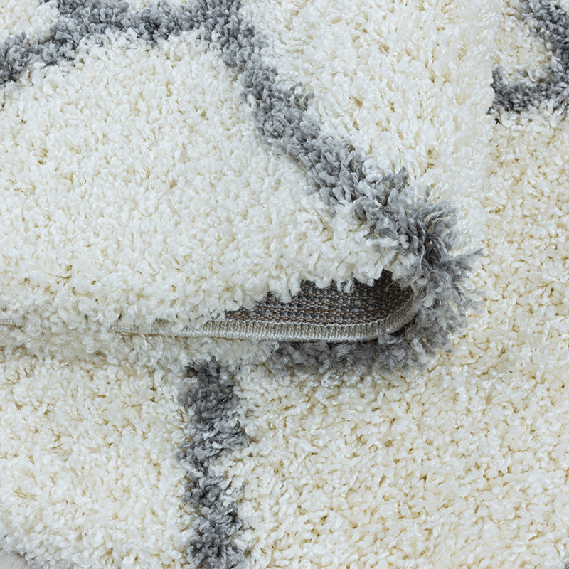Berber Floor Rug - Agadir Circle Cream/Grey
