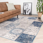 Patchwork Rug - Deep Blue