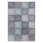 Modern floor rug - Optimism Block Pink/Grey