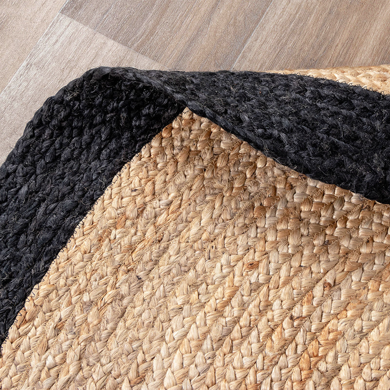 Jute Rug - Fair Round Natural/Black