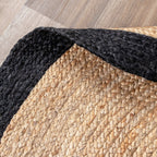 Jute Rug - Fair Round Natural/Black