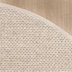 Round Wool Rug - Twist Beige