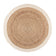 Jute Rug - Fair Round Natural/White