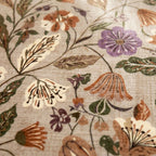Round washable rug - Misty Flowers Cream