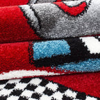 Children's Floor Rug - Mila Car Red