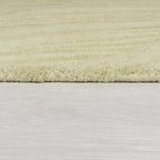 Round modern floor rug - Solacio Leaves Olive Green
