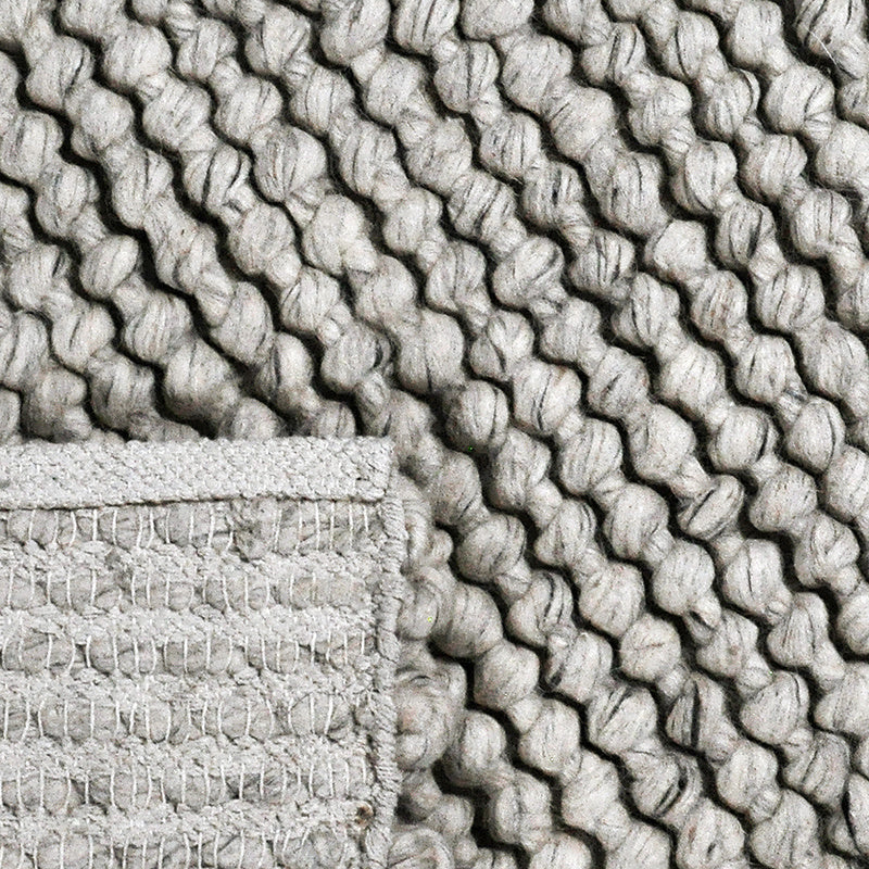 Wool floor rug - Rosemaria Silver/Grey