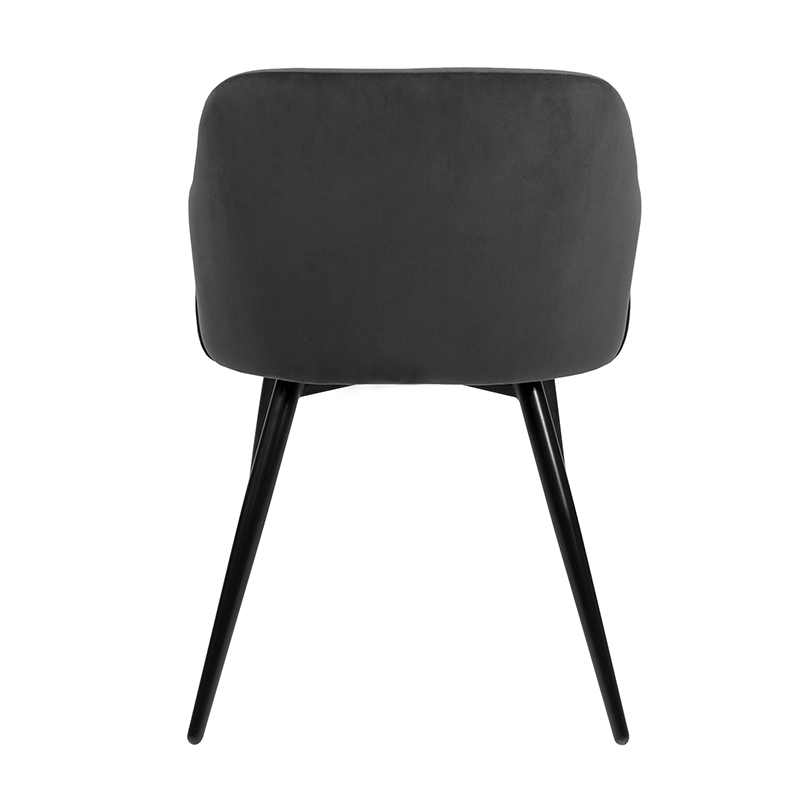 Velvet dining chair - Matz Dark Grey