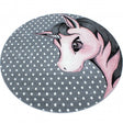 Round children's floor rug - Anna Unicorn Pink